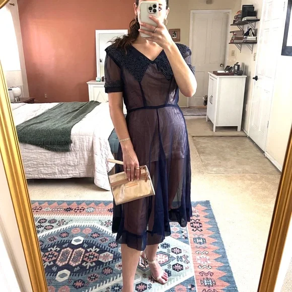 Sheer 1940s dream midi dress 🤩 - Picture 1 of 9